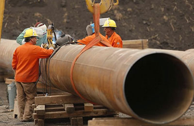 Tubería de acero LSAW de 1550 toneladas para proyecto de tubería en Chile