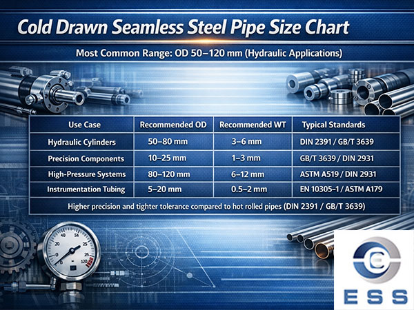 Cold Drawn Seamless Steel Pipe Size Chart picture