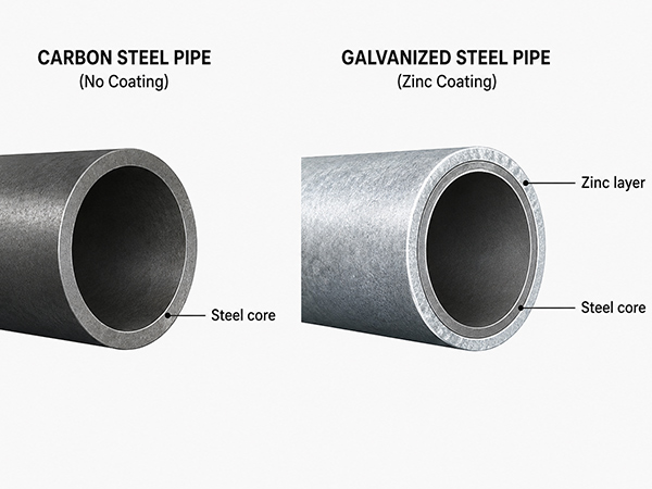 Tubería de acero galvanizado vs tubería de acero al carbono