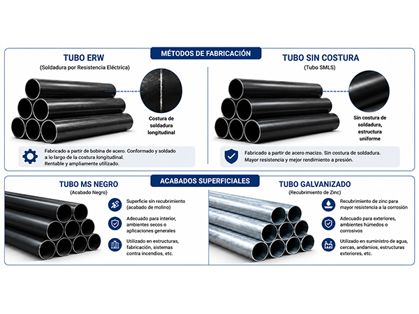 Tubería de Acero Dulce (MS Pipe): Especificaciones, Grados, Tipos y Aplicaciones