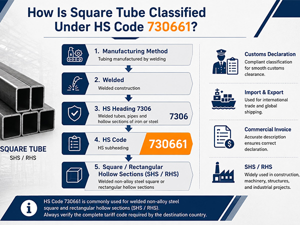 Square Tube HS Code (730661): SHS & RHS Customs Classification picture
