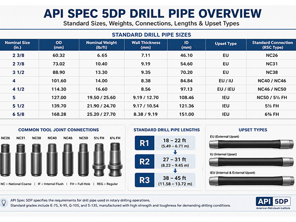 API Spec 5DP Drill Pipe Specifications, Sizes & Standard