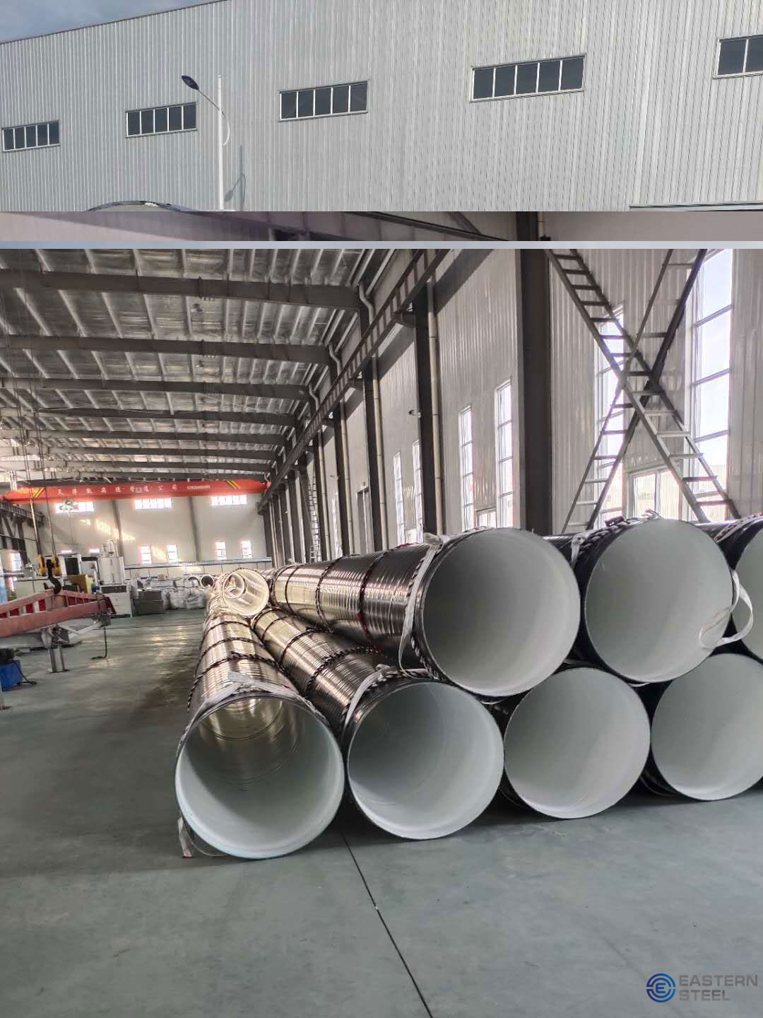 SSAW steel pipes on site are will to shipping