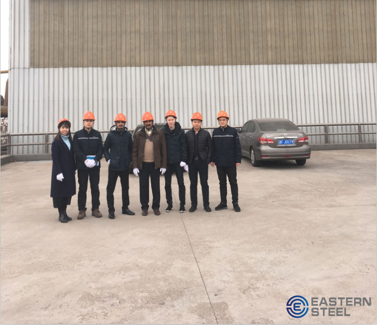 Clients visits the factory for the project