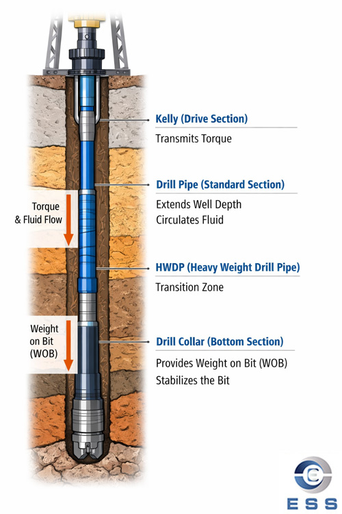 Drill Pipe Types by Function in the Drill String