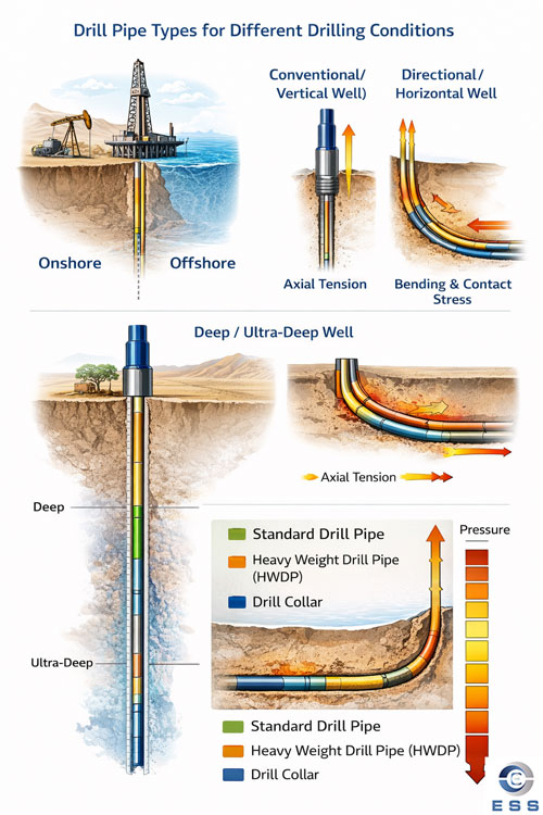 Drill Pipe Types for Different Drilling Conditions