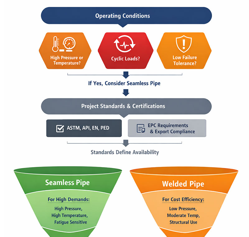 how to choose seamless carbon steel pipe decision funnel