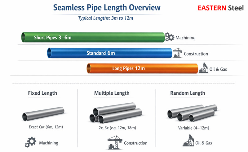 Seamless pipe length