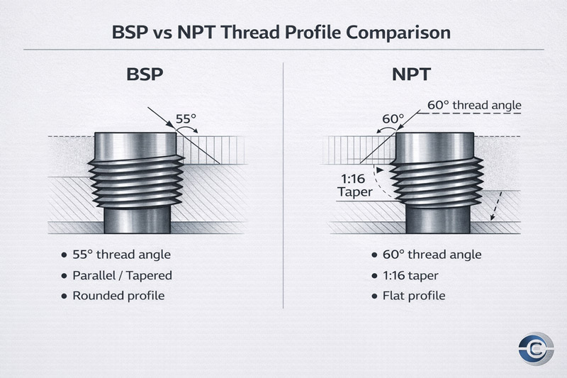 BSP vs NPT: diferencias, compatibilidad y tabla de tamaños