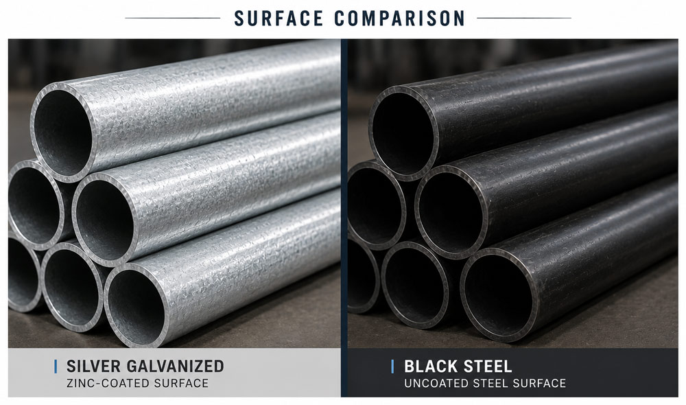 Galvanized Pipe vs Black Steel Pipe 