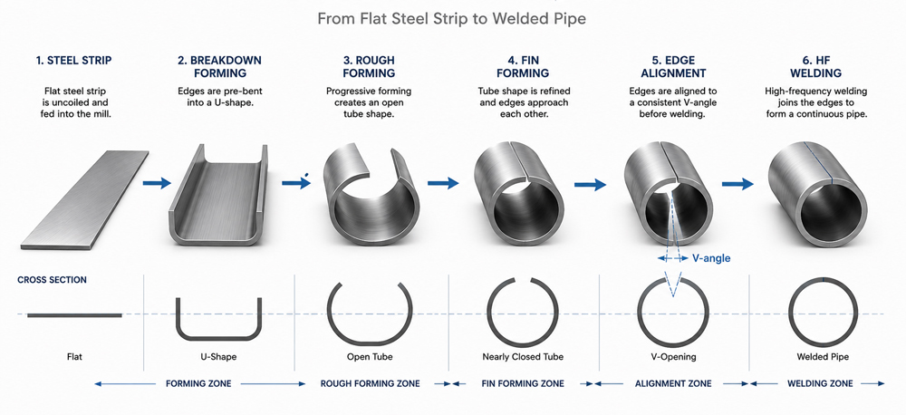 ERW Roll Forming Sequence