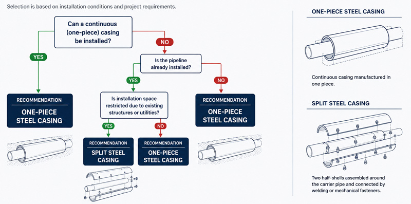how-to-choose-between-one-oiece-and-split-steel-casing
