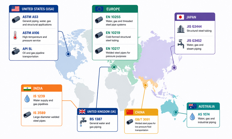 mild-steel-pipe-standards-worldwide