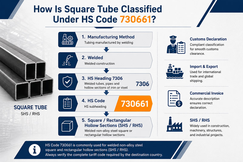HS Code for Square Tube
