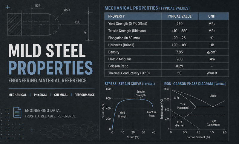 Mild Steel Properties Reference